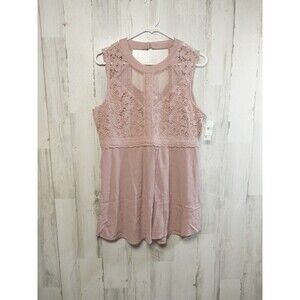 Tru Self Women's Large Dusty Pink Sleeveless Tunic